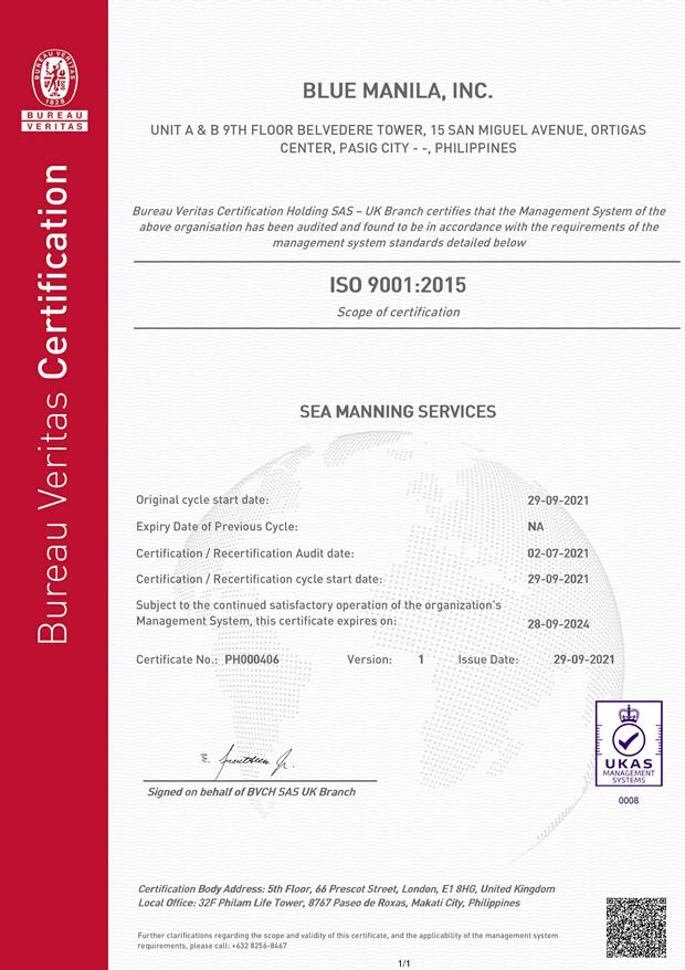 BV ISO Certificate